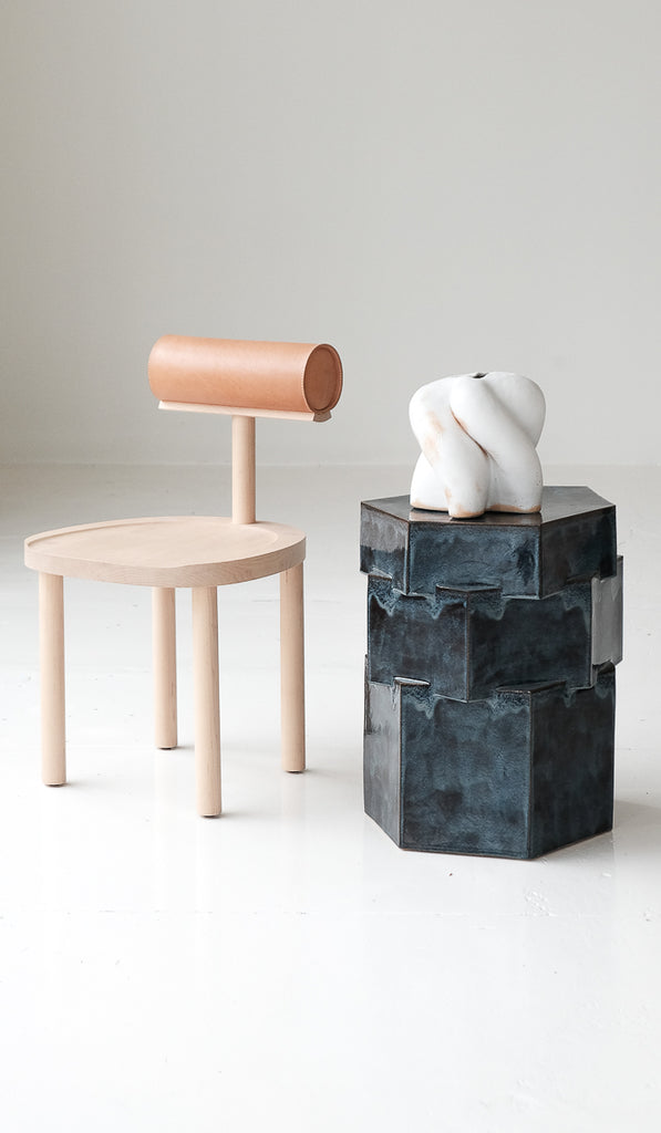 B Zippy Pam's Blue XL Tall Triple Tier Hex Side Table - Spartan Shop