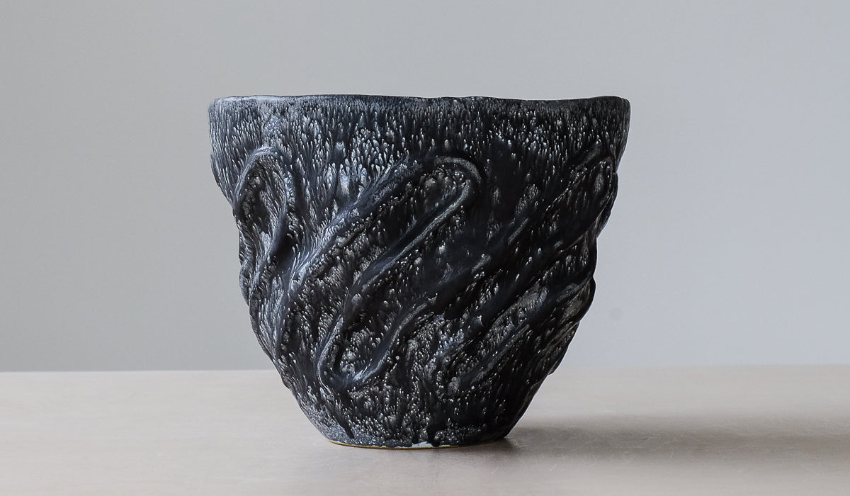 Dina No Mottled Swirling Ribbon Vessel No. 1