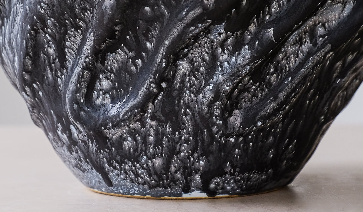 Dina No Mottled Swirling Ribbon Vessel No. 1