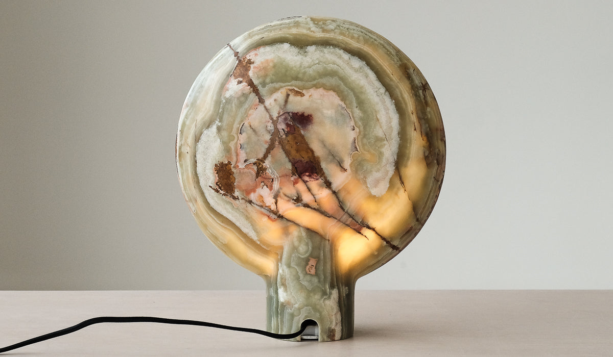 IN STOCK Studio Henry Wilson Bamboo Onyx Surface Sconce Table Lamp