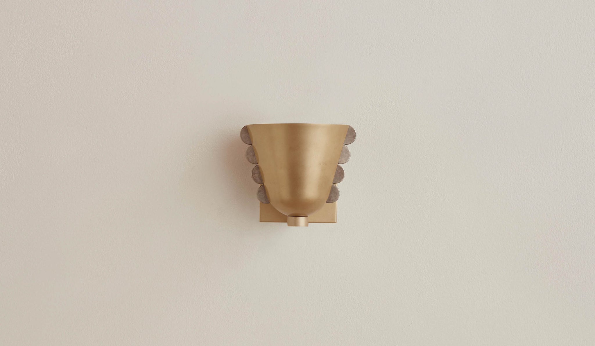 In Common With Small Brass Calla Sconce