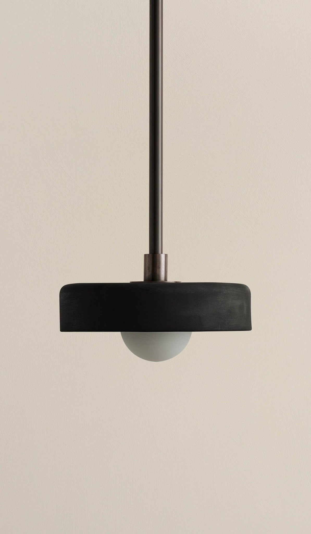 In Common With Black Ceramic Disc Pendant