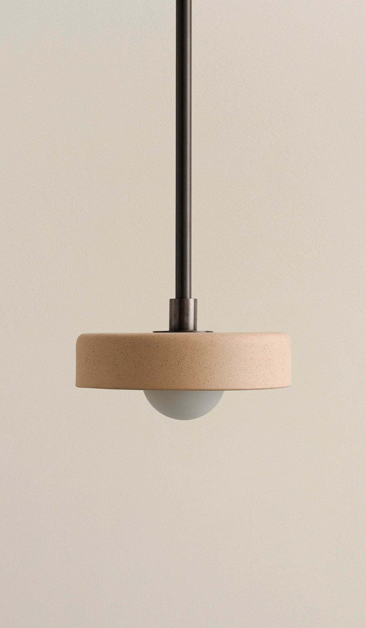 In Common With Tan Ceramic Disc Pendant