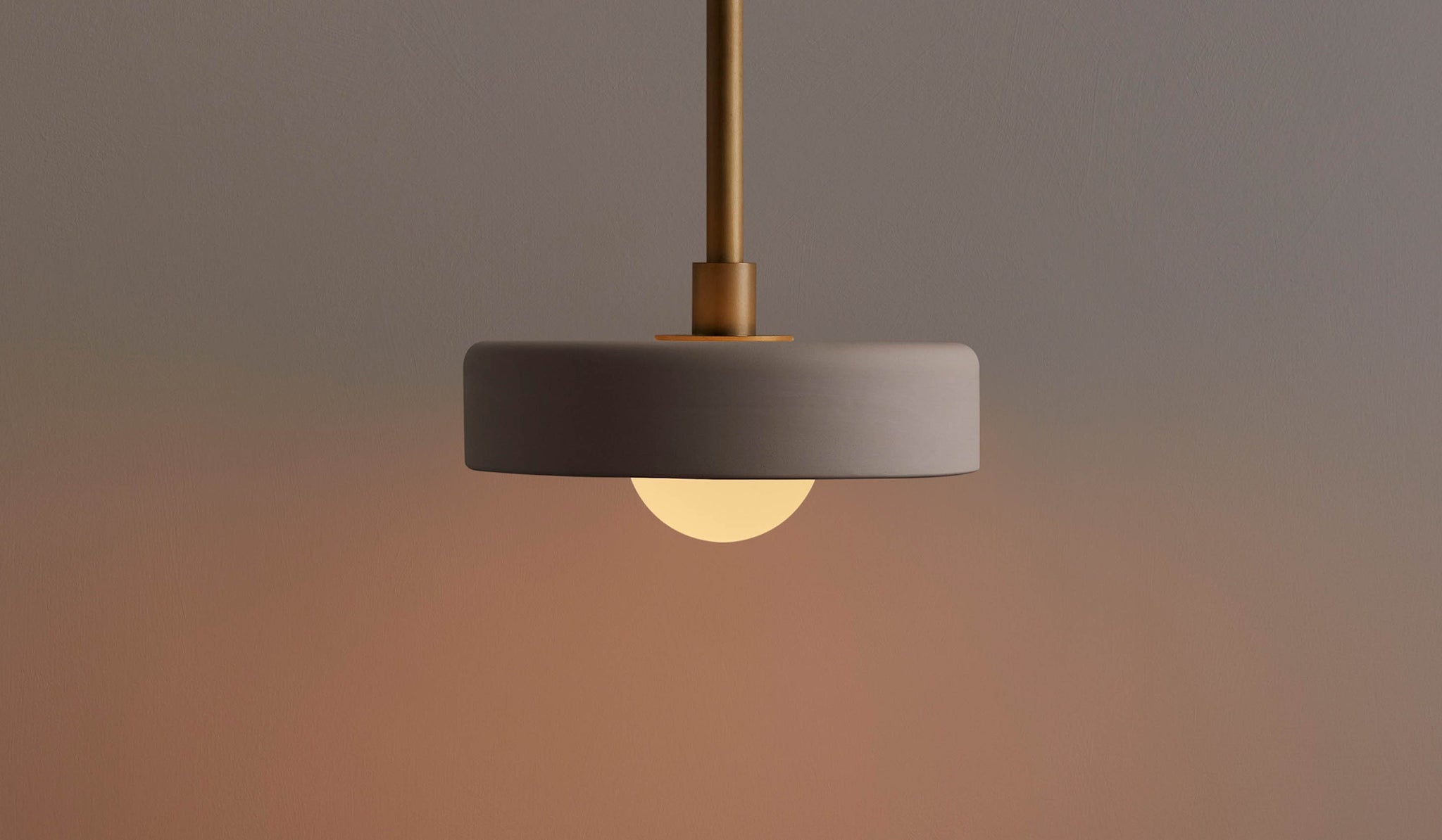 In Common With White Ceramic Disc Pendant