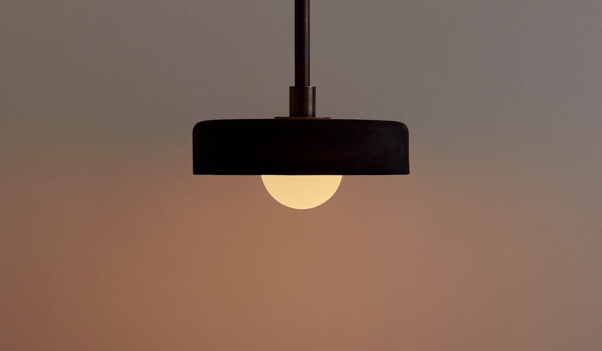 In Common With Black Ceramic Disc Pendant