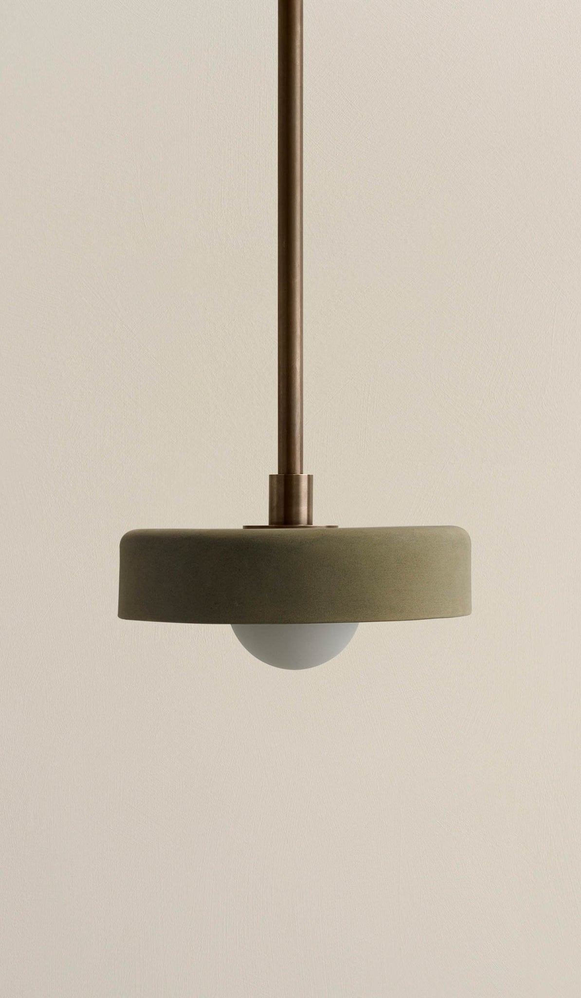 In Common With Green Ceramic Disc Pendant