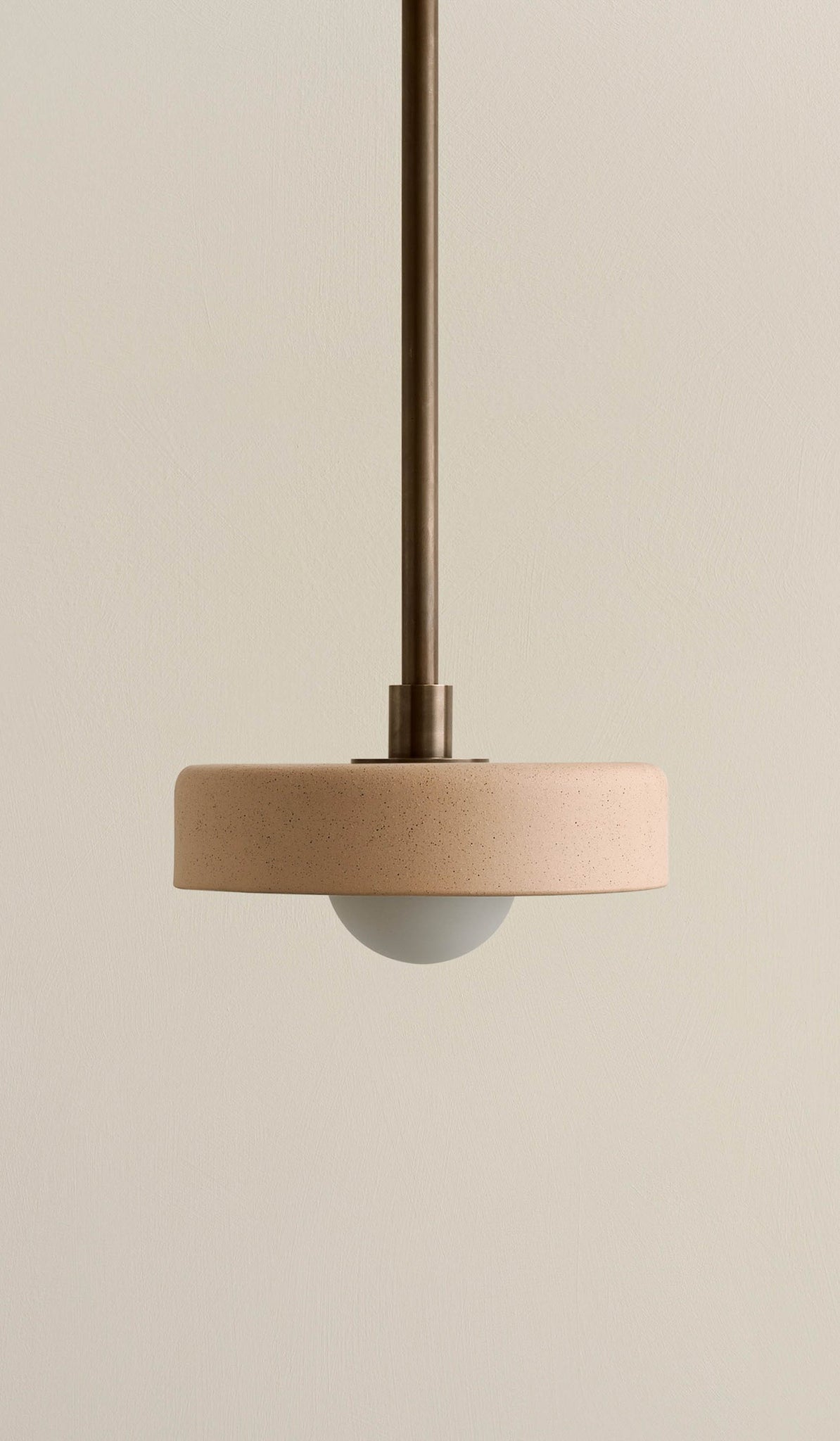 In Common With Tan Ceramic Disc Pendant