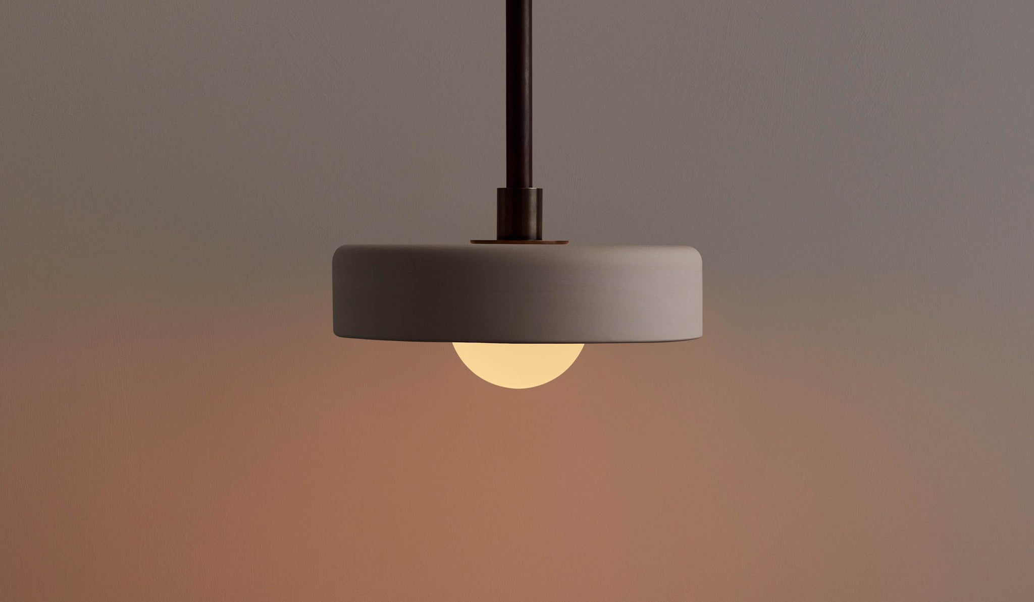In Common With White Ceramic Disc Pendant