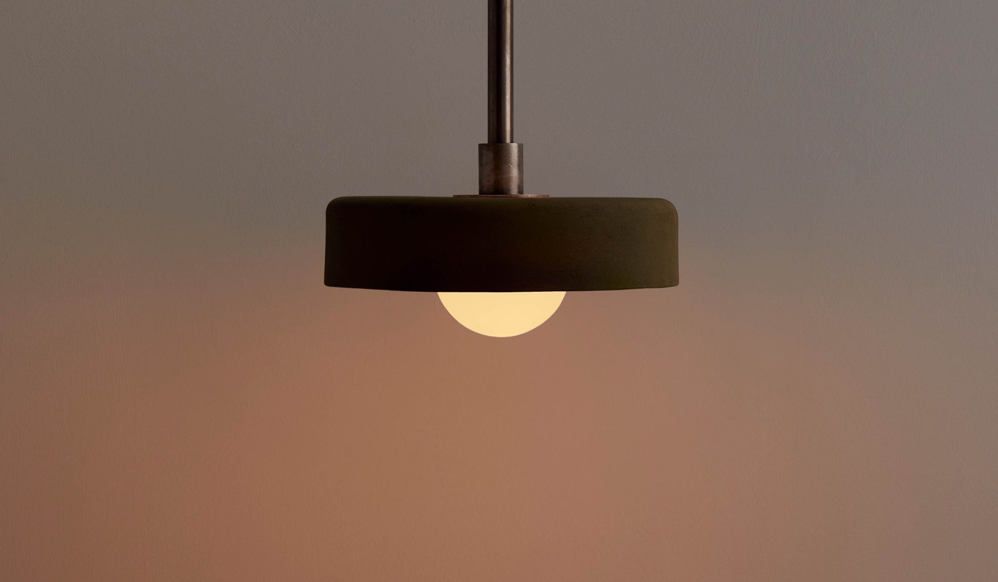 In Common With Green Ceramic Disc Pendant