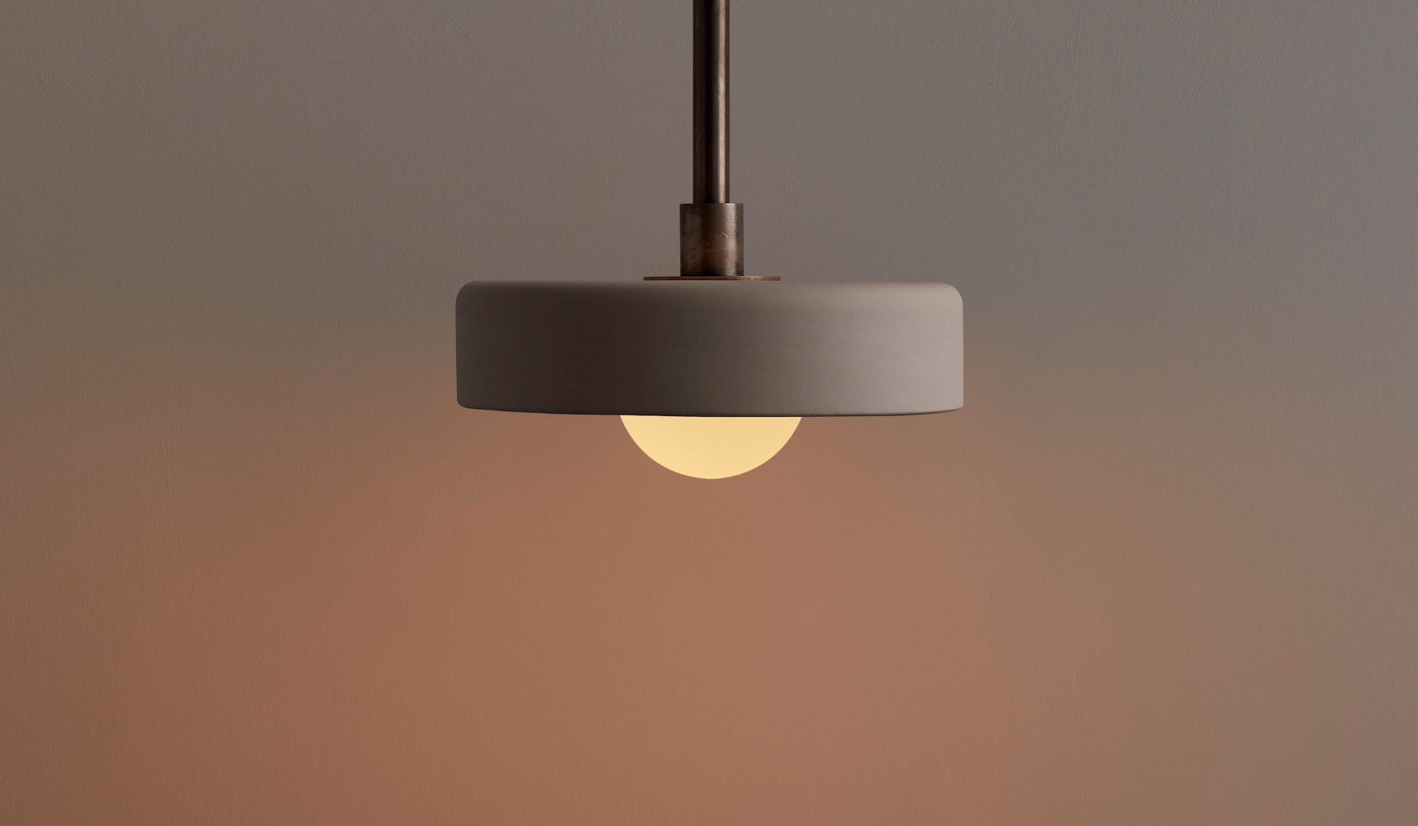 In Common With White Ceramic Disc Pendant
