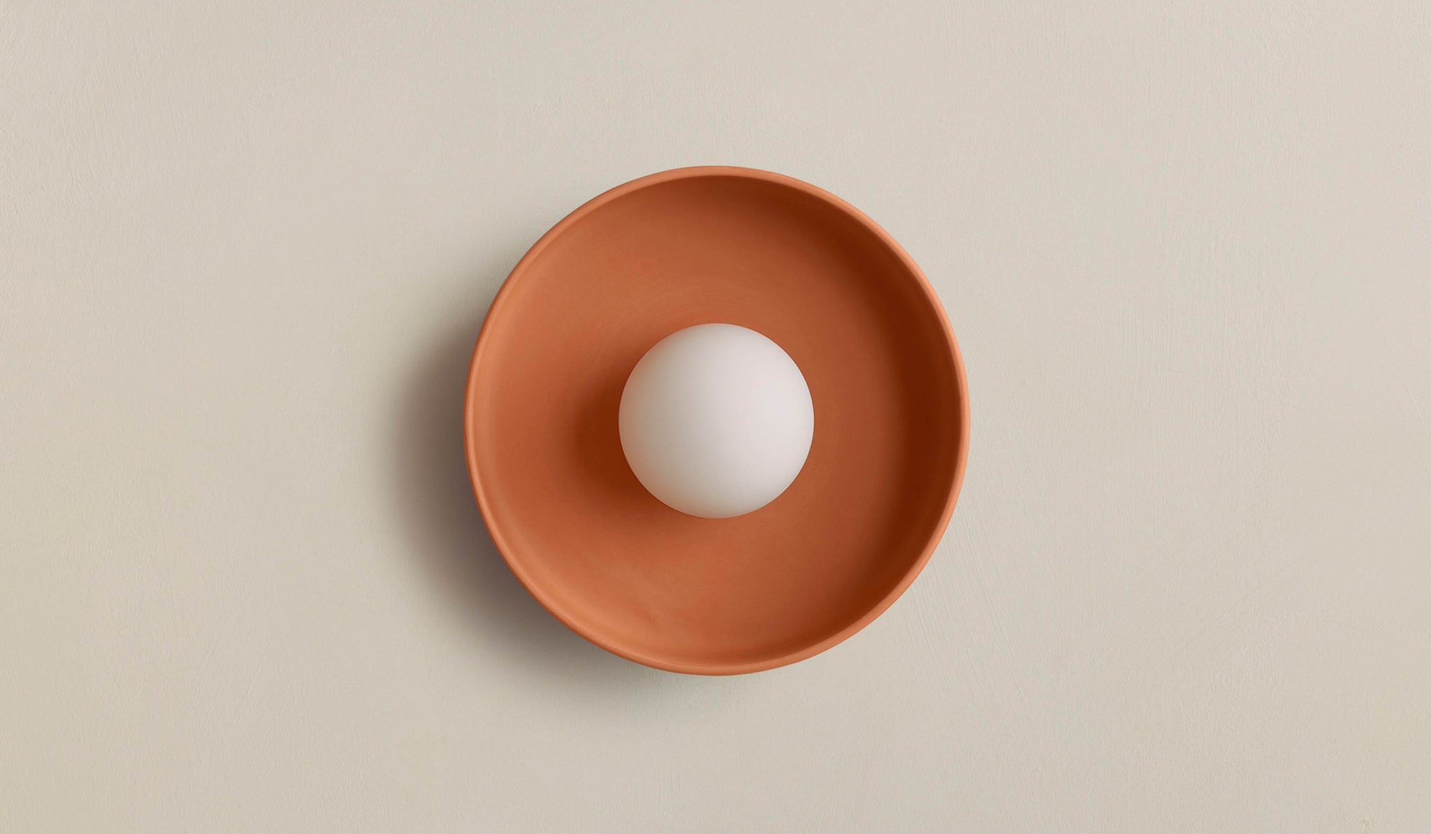 In Common With Terracotta Ceramic Disc Surface Mount