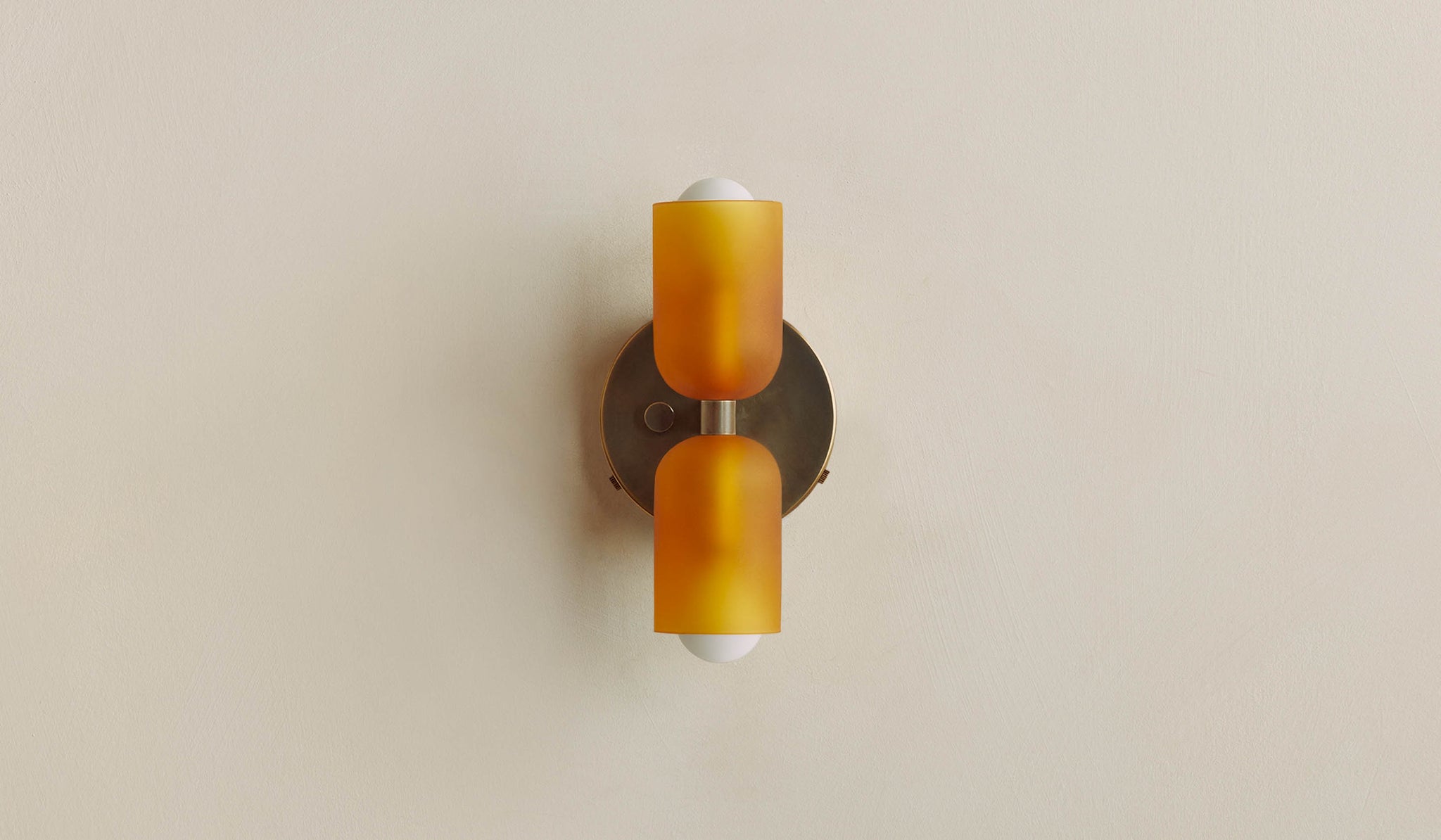 In Common With Sandblasted Amber Glass Up Down Sconce
