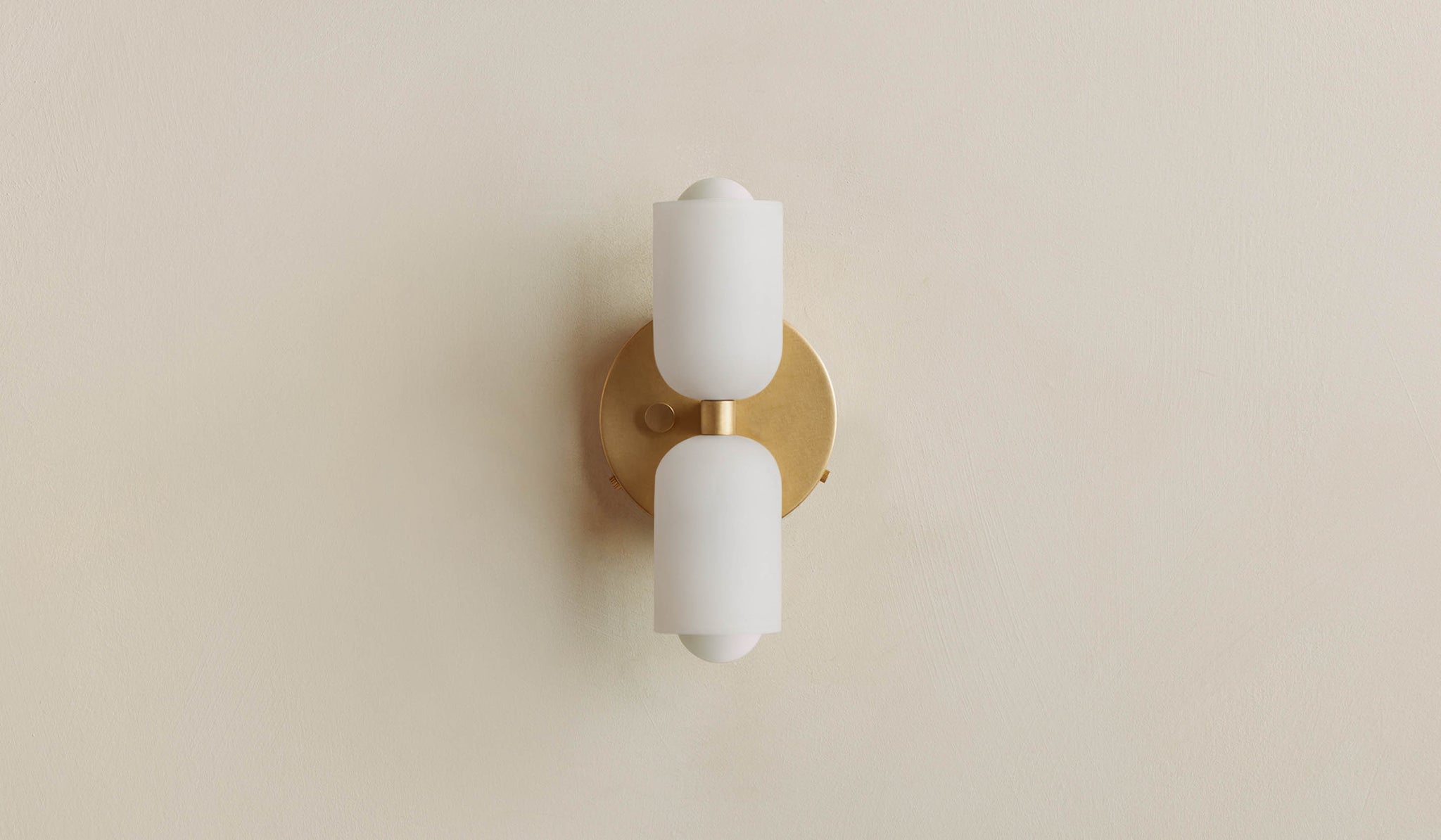 In Common With Sandblasted White Glass Up Down Sconce