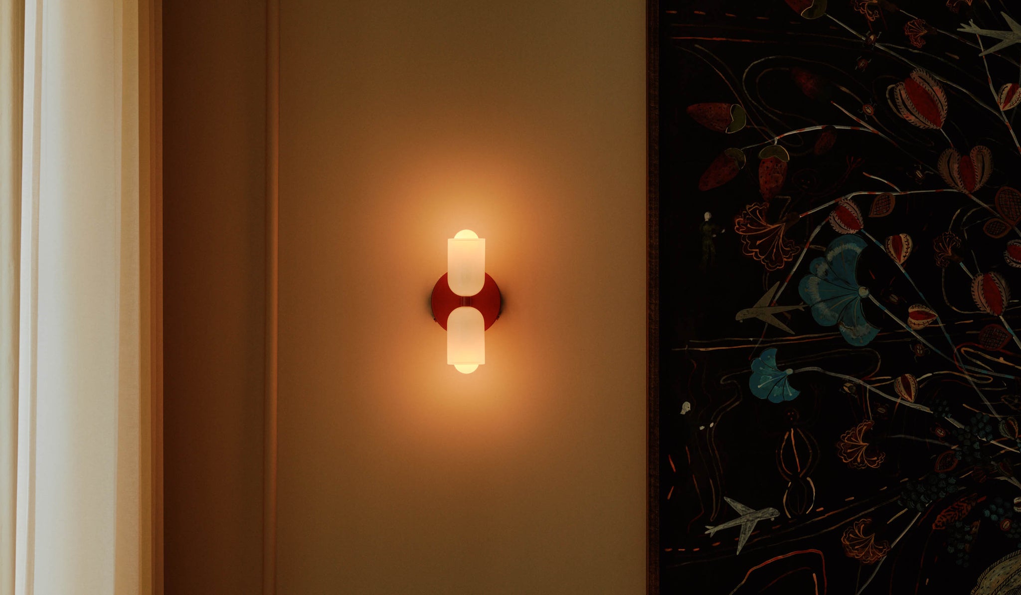 In Common With Opaline Glass Up Down Sconce