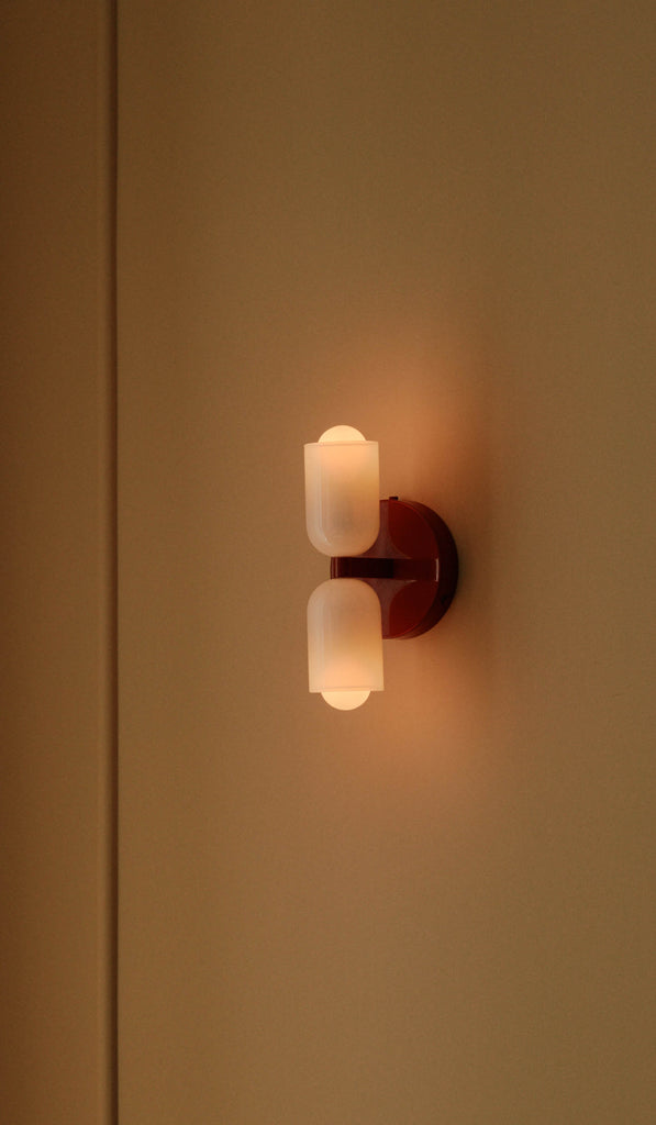 In Common With Opaline Glass Up Down Sconce