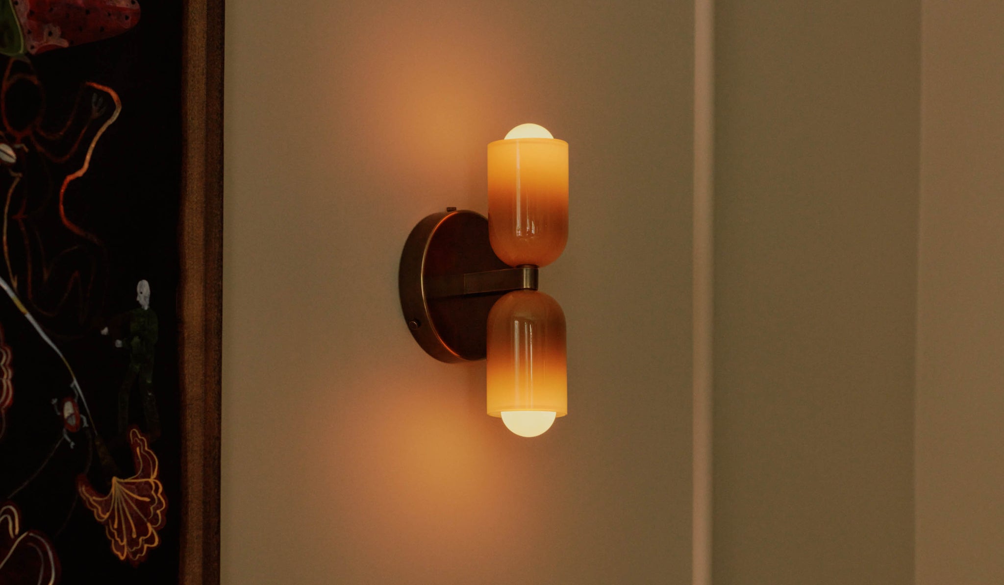 In Common With Pistachio Glass Up Down Sconce