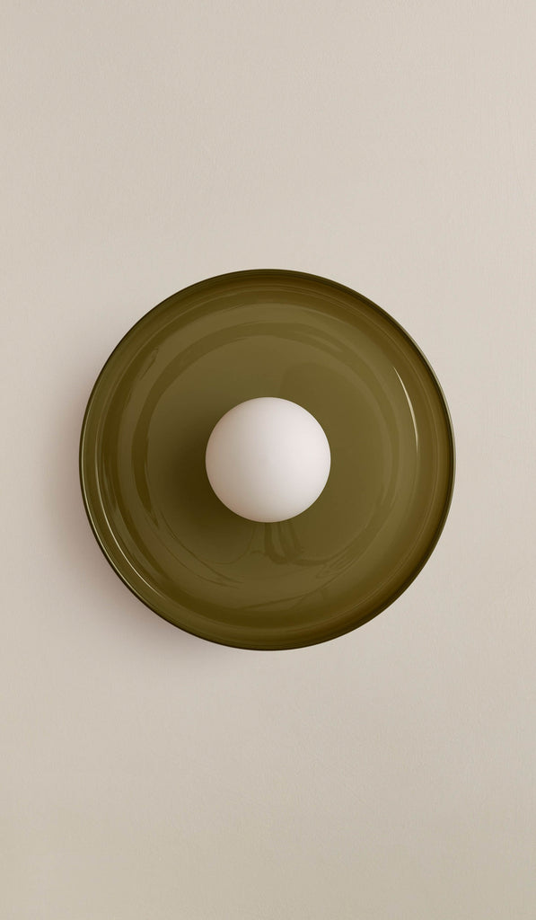 In Common With Pistachio Glass Disc Surface Mount