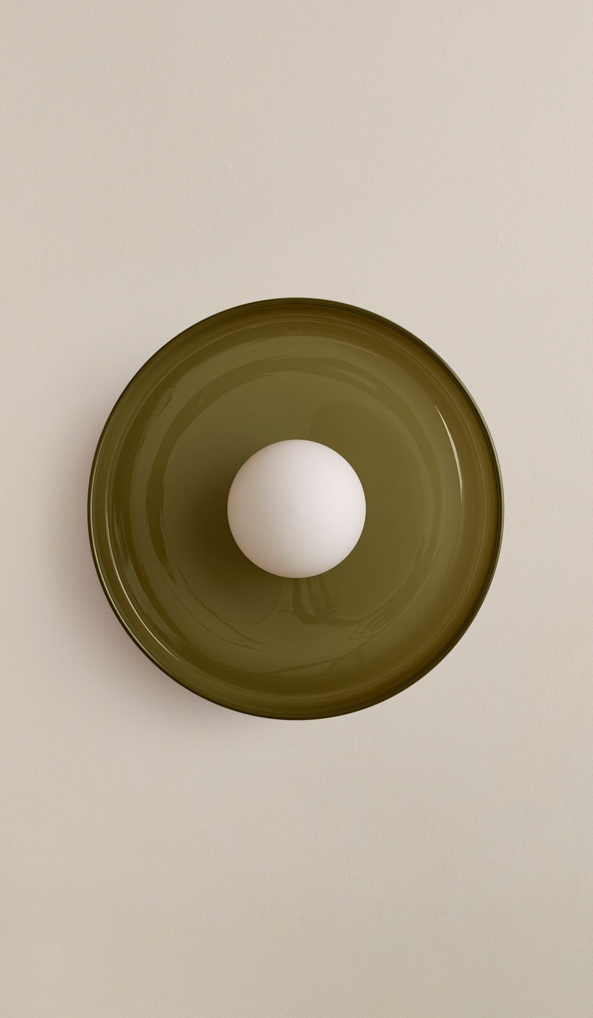 In Common With Pistachio Glass Disc Surface Mount