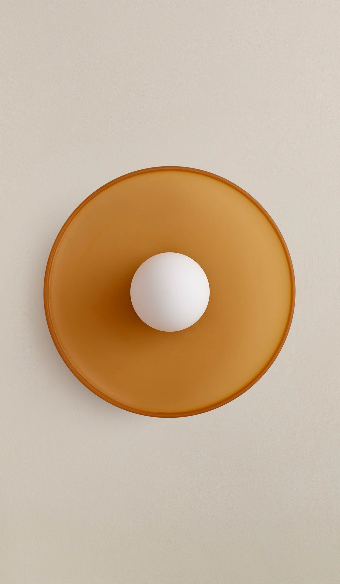 In Common With Sandblasted Amber Glass Disc Surface Mount