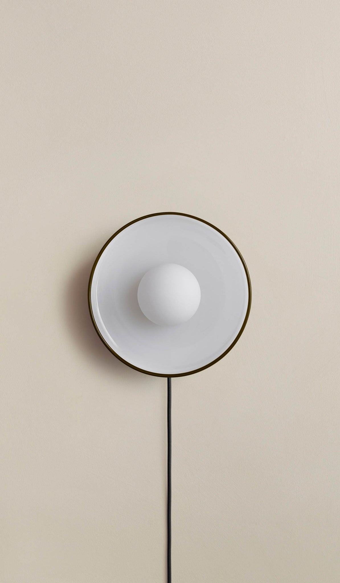 In Common With Opaline Glass Disc Surface Mount with Pistachio Rim
