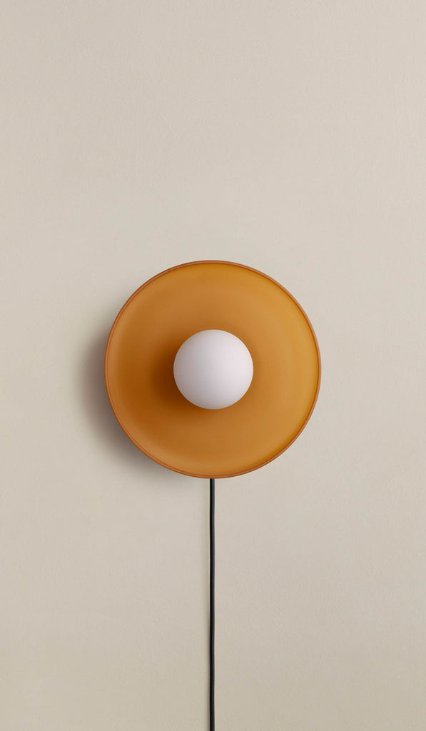 In Common With Sandblasted Amber Glass Disc Surface Mount