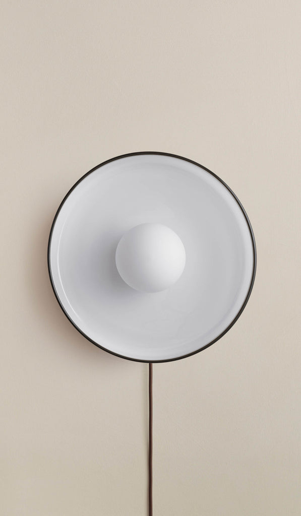 In Common With Opaline Glass Disc Surface Mount with Pistachio Rim