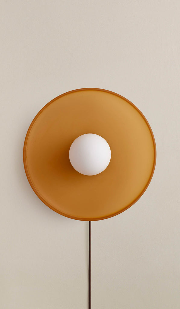 In Common With Sandblasted Amber Glass Disc Surface Mount