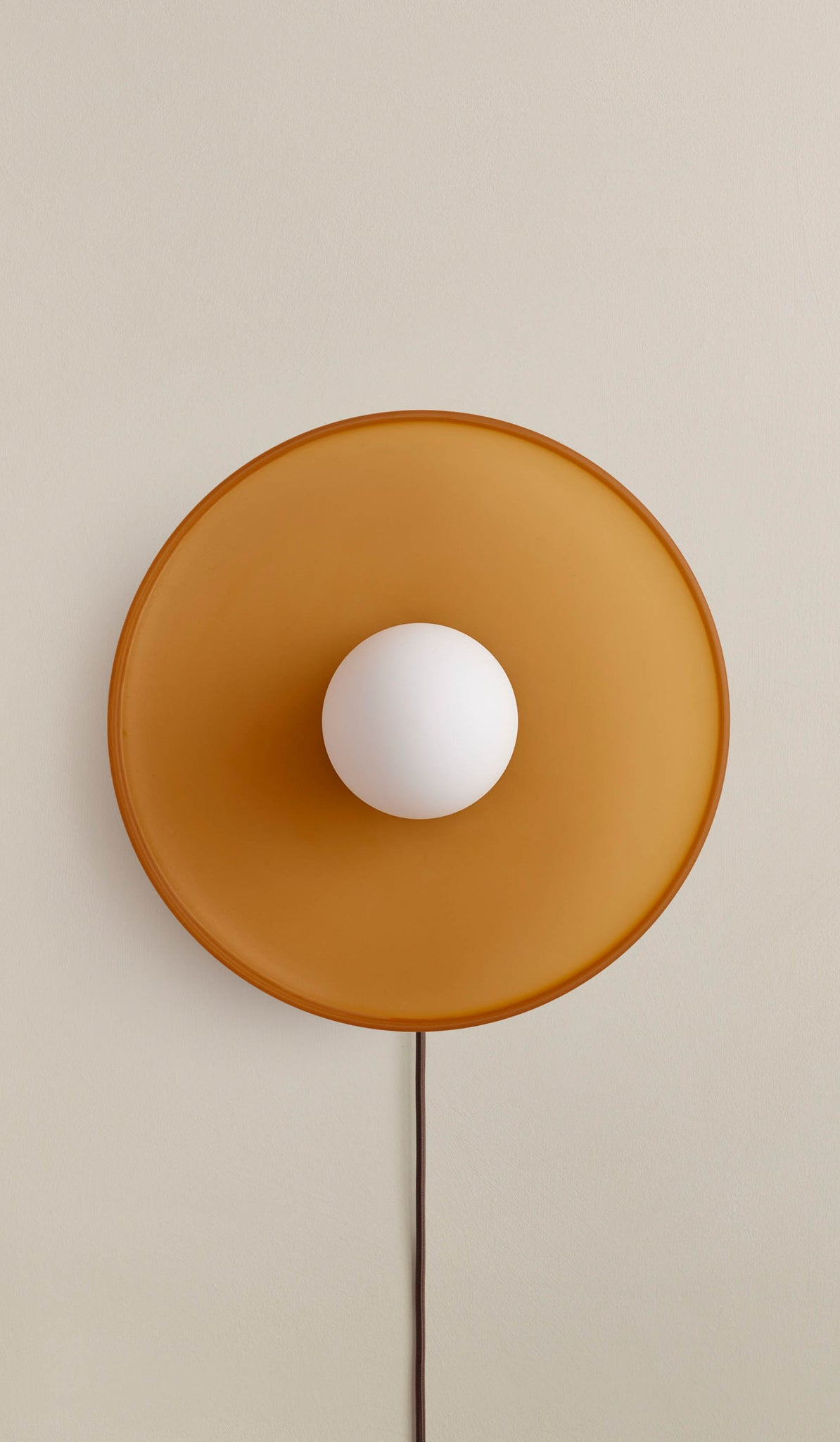 In Common With Sandblasted Amber Glass Disc Surface Mount