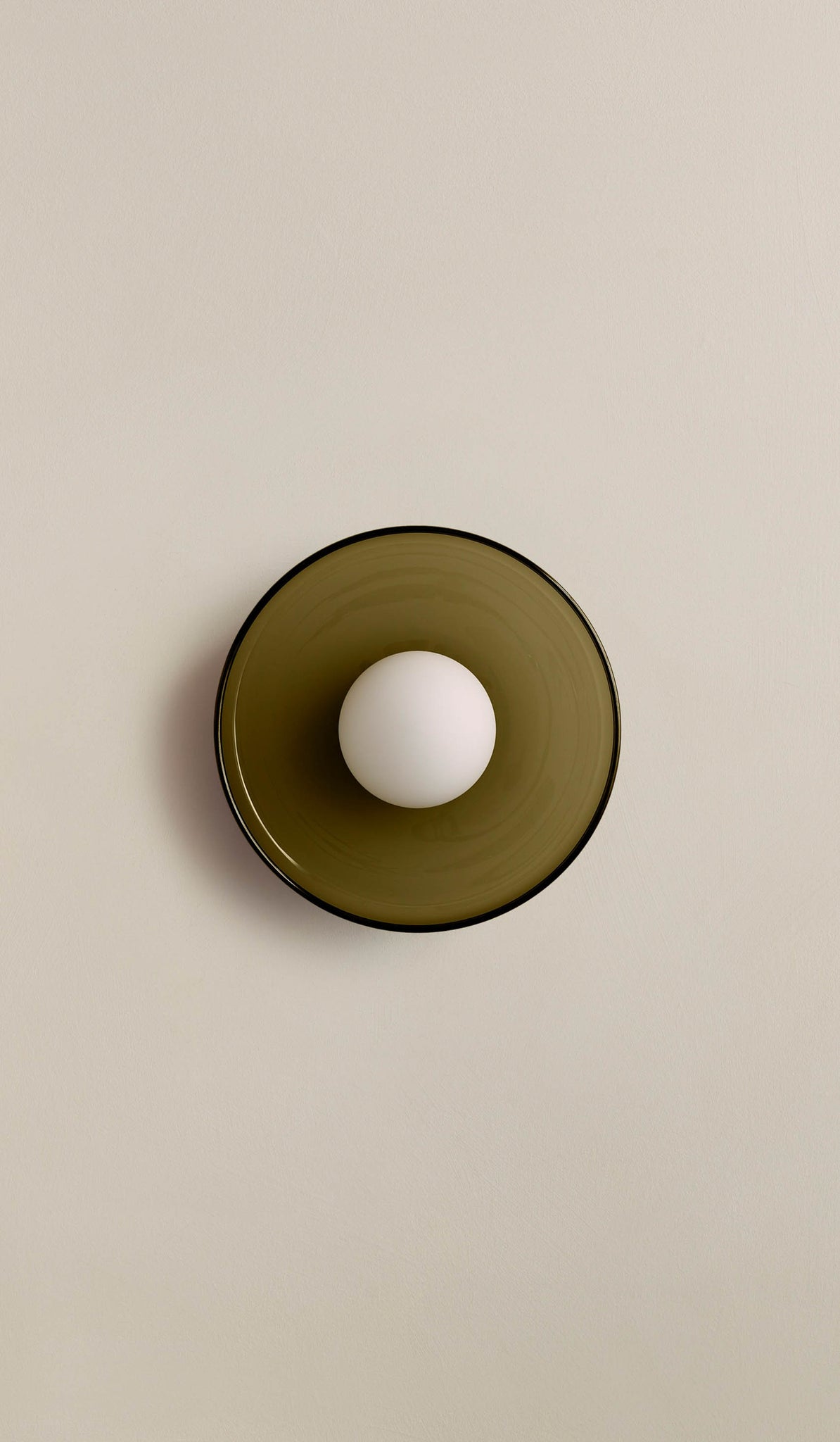 In Common With Pistachio Glass Disc Surface Mount with Pistachio Rim