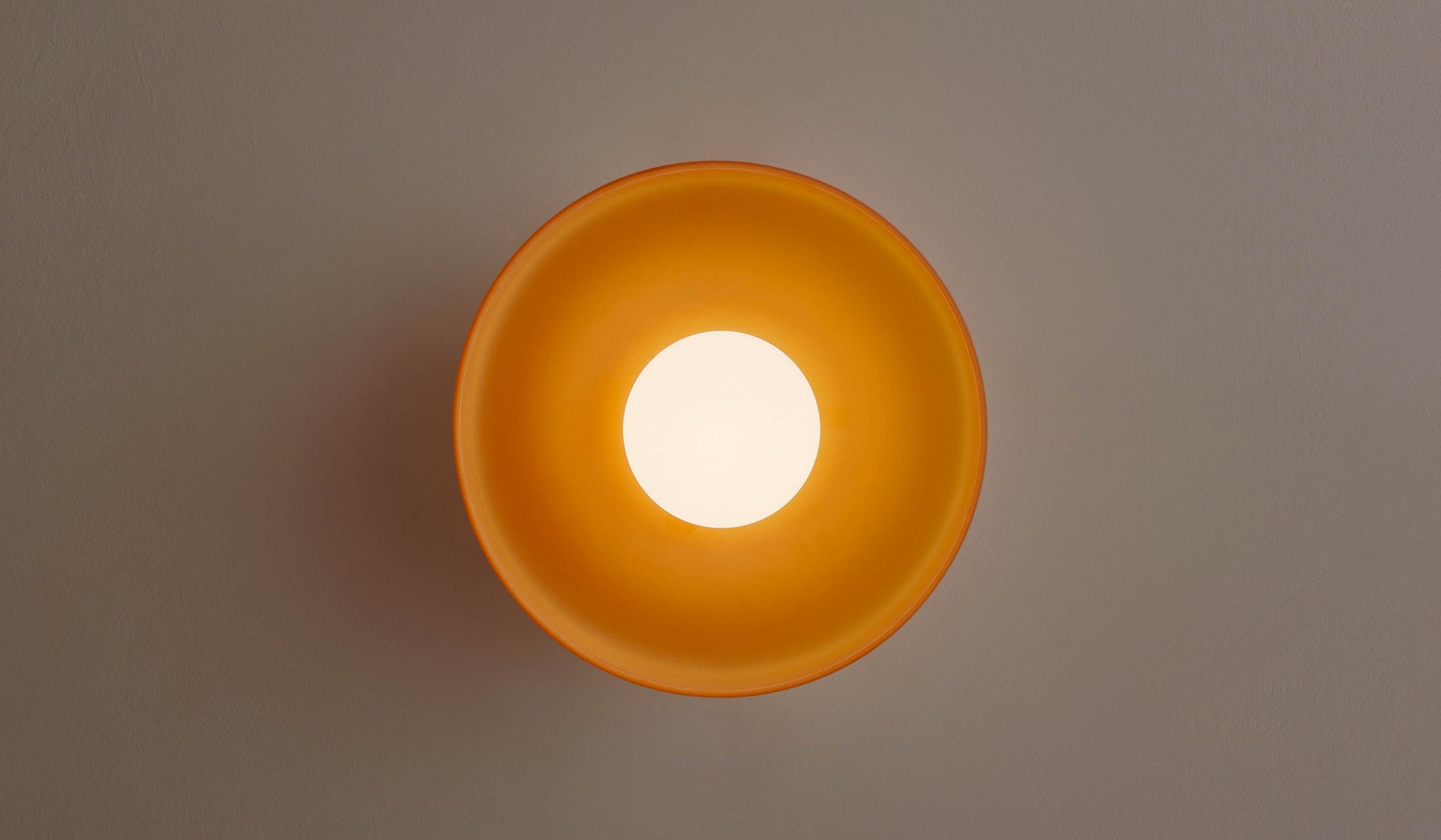 In Common With Sandblasted Amber Glass Disc Surface Mount