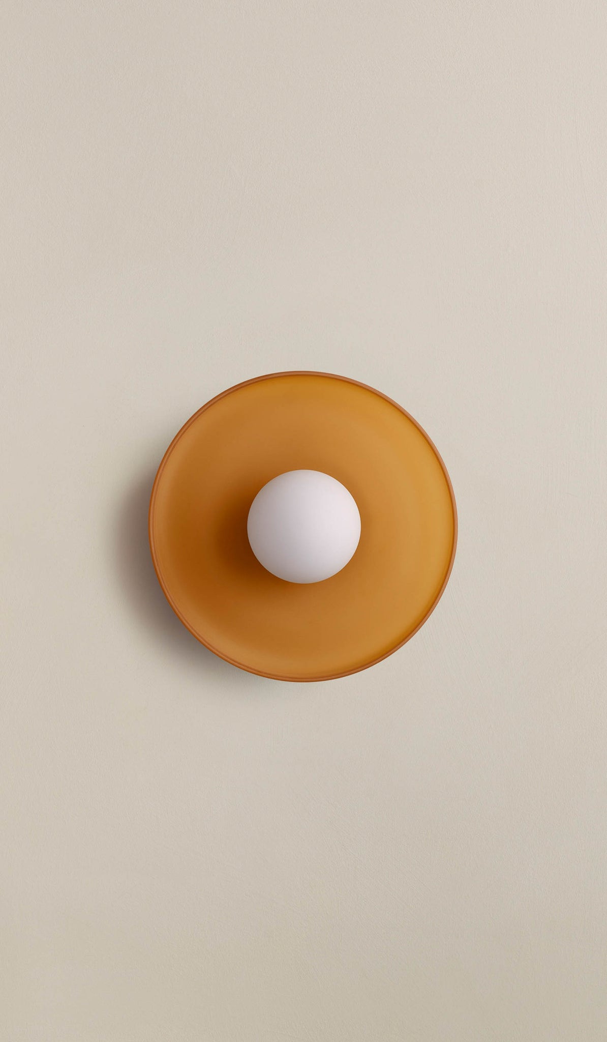 In Common With Sandblasted Amber Glass Disc Surface Mount
