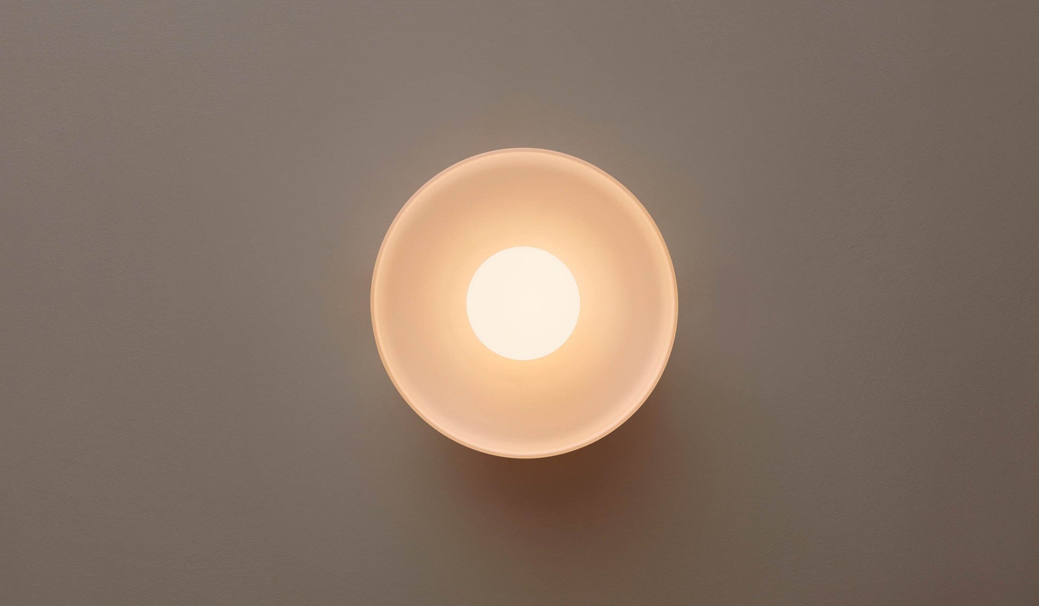 In Common With Sandblasted White Glass Disc Surface Mount
