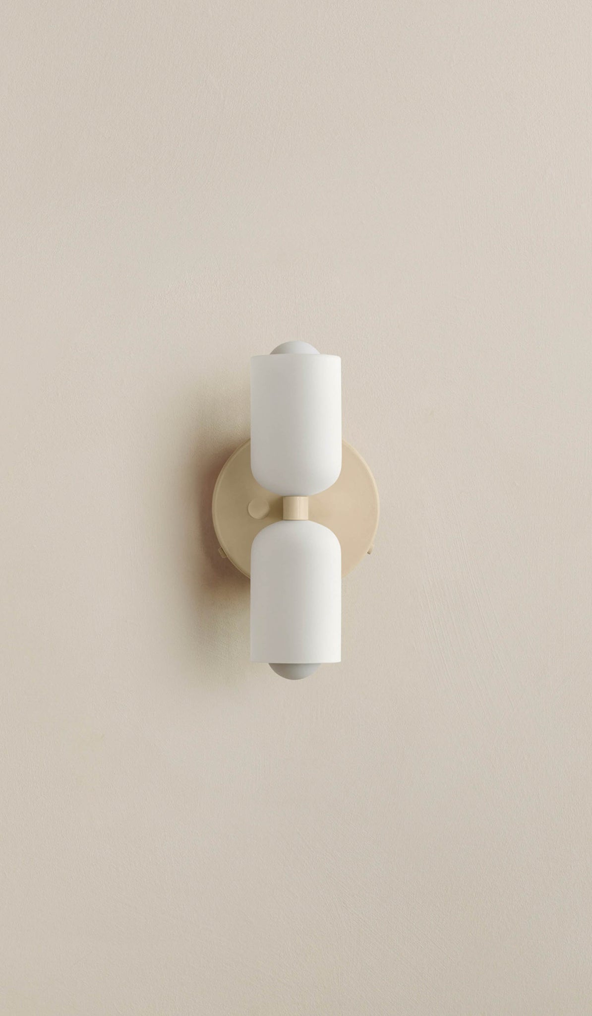 In Common With Enamel White Glass Up Down Sconce