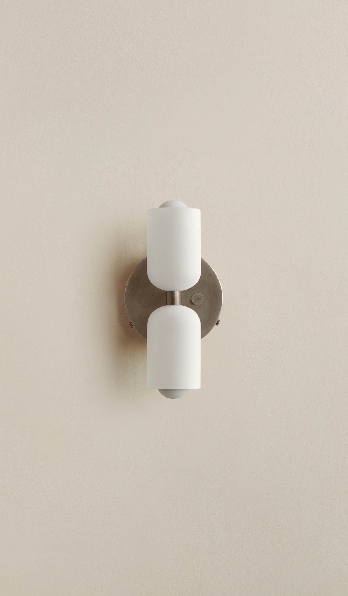 In Common With Enamel White Glass Up Down Sconce
