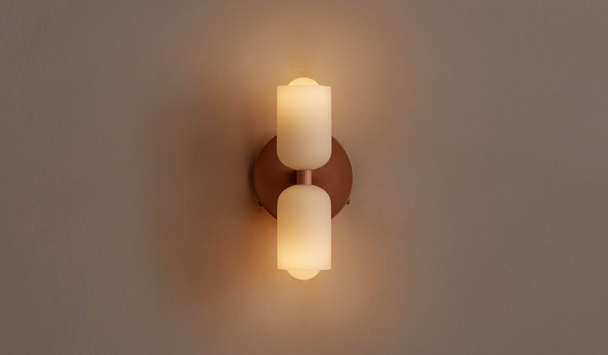 In Common With Enamel White Glass Up Down Sconce