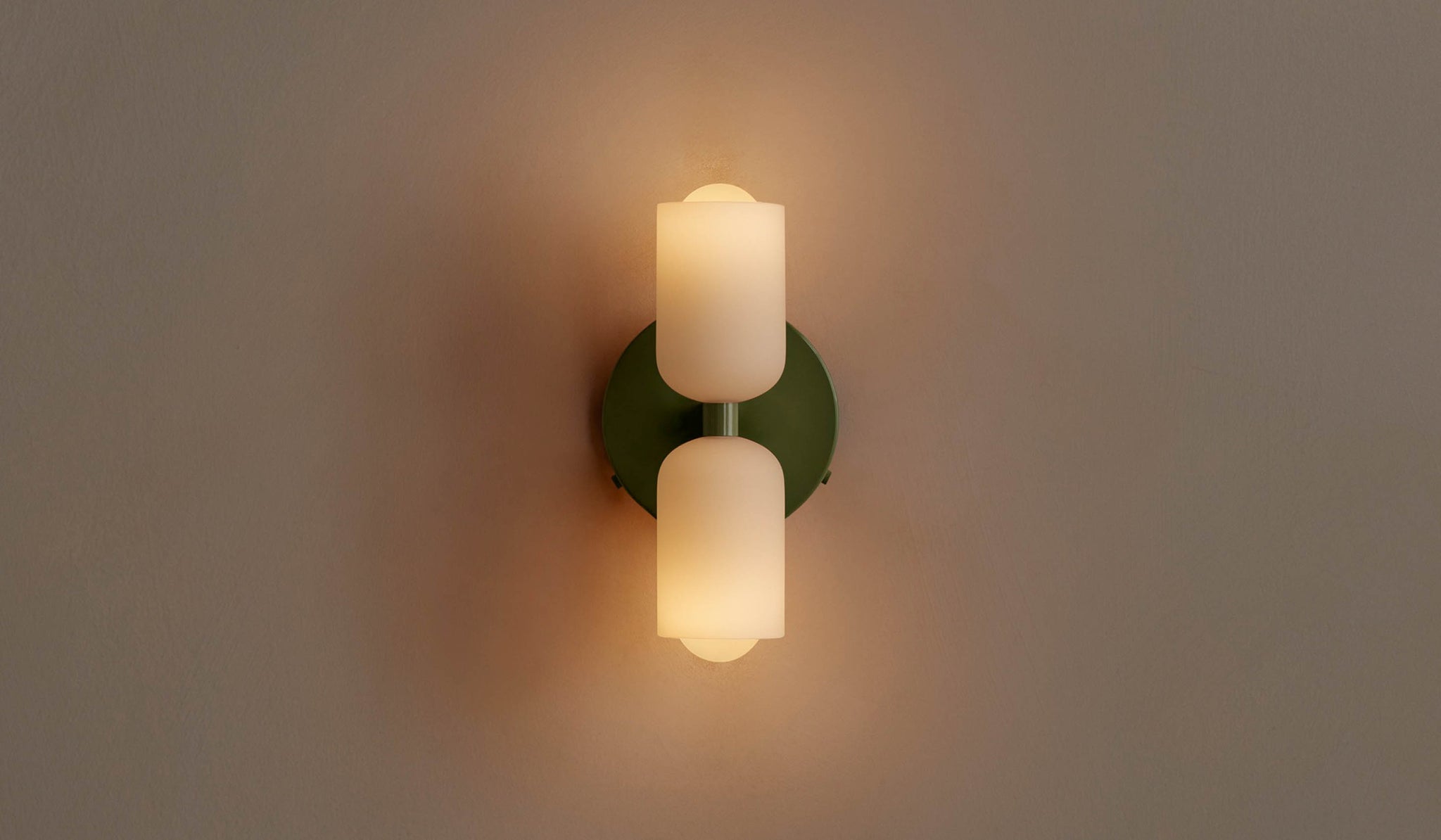 In Common With Enamel White Glass Up Down Sconce