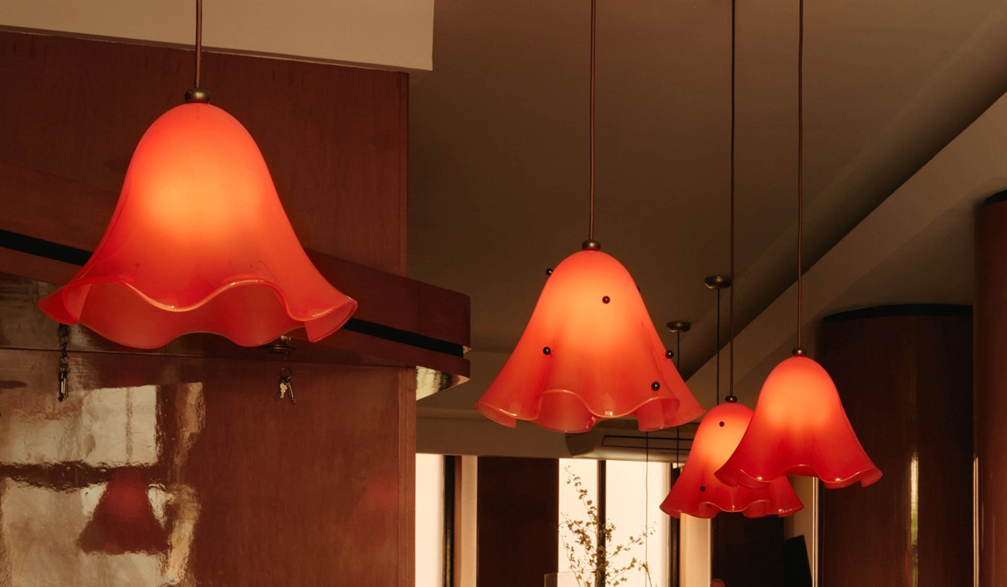 In Common With Blown Glass Fazzo Pendant with Dots