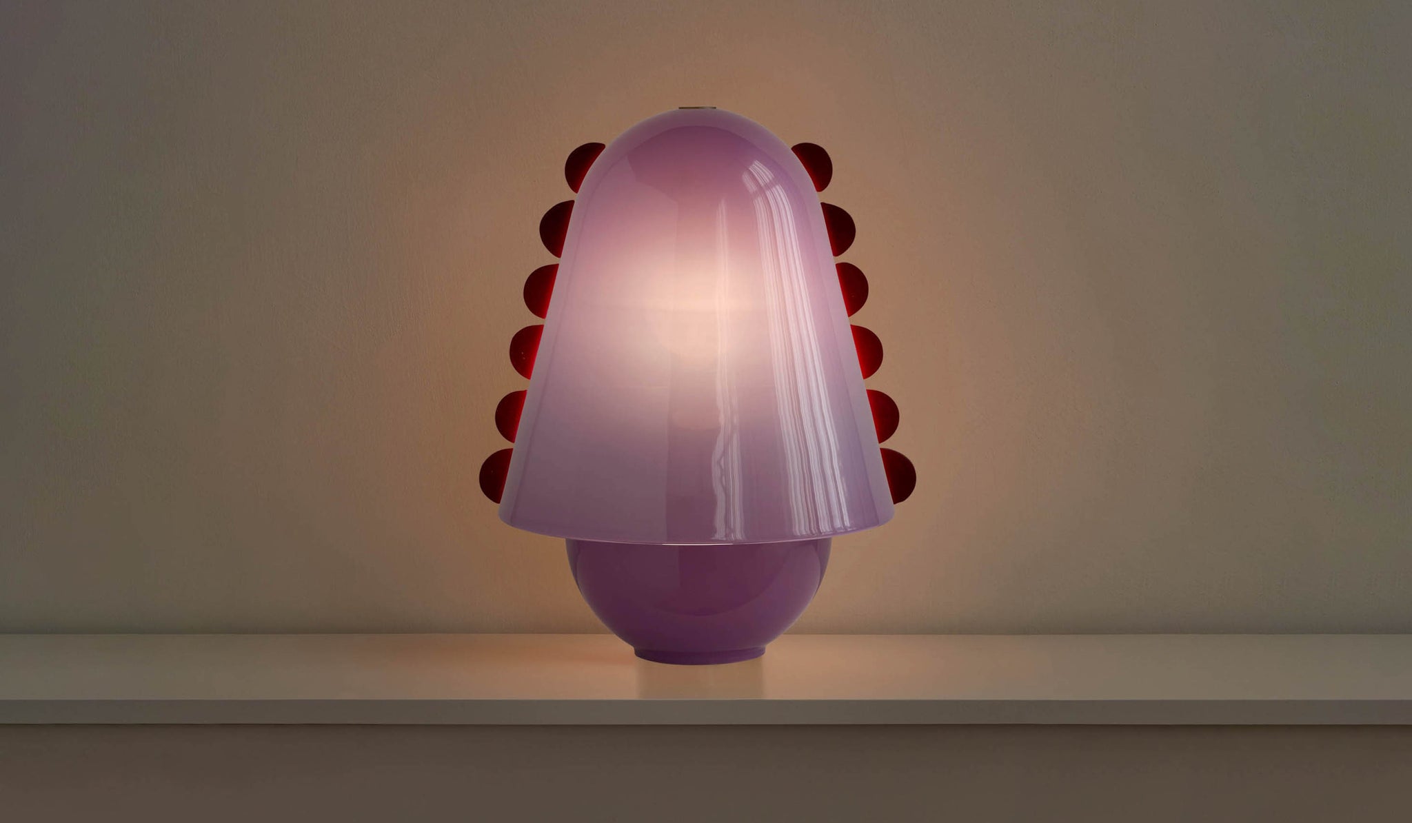 In Common With Large Blown Glass Calla Table Lamp