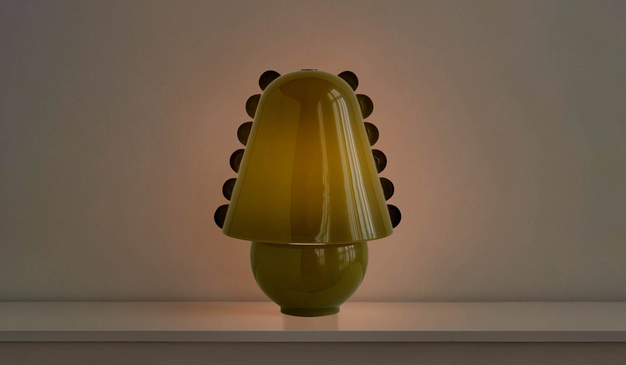 In Common With Large Blown Glass Calla Table Lamp