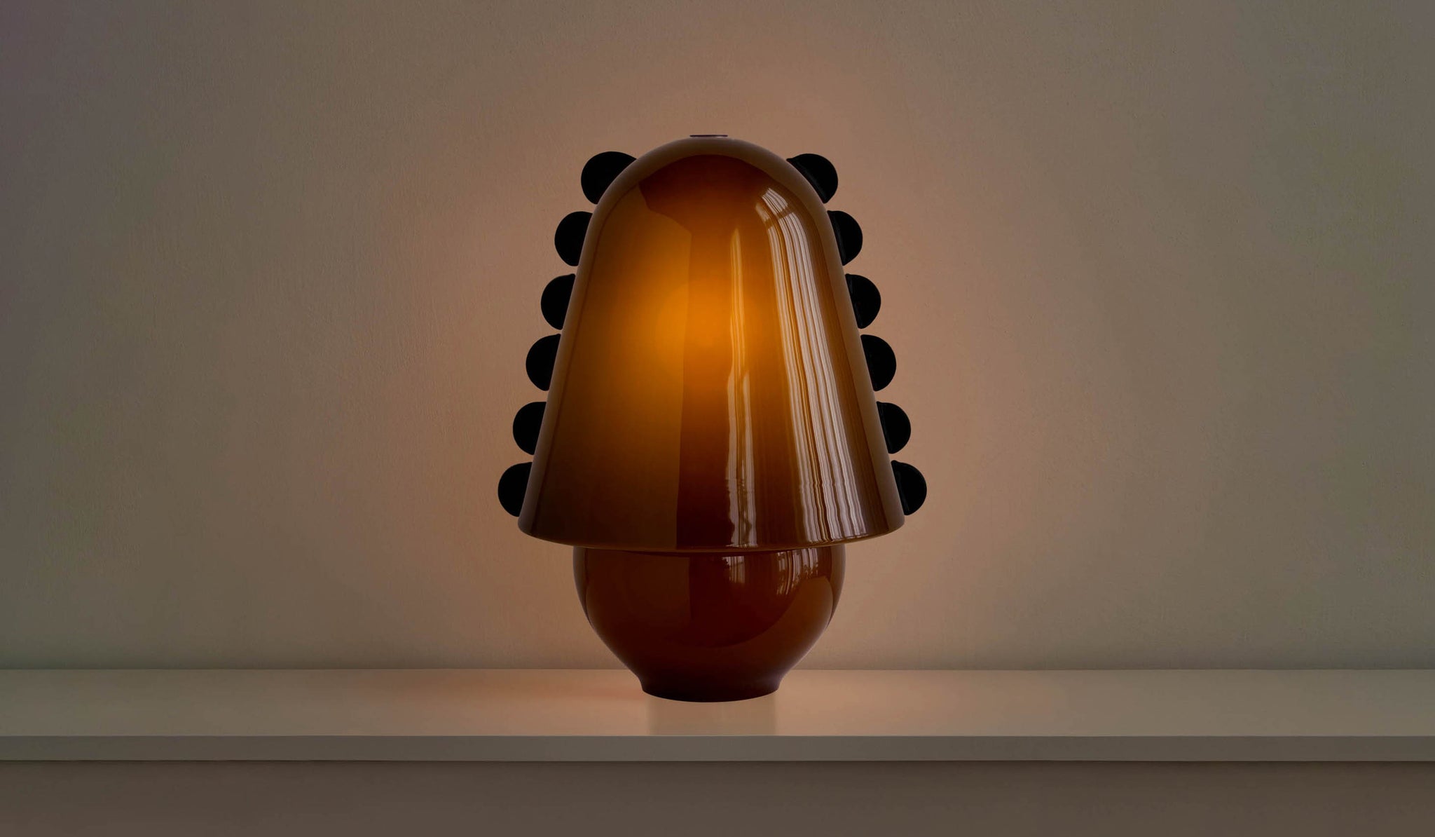 In Common With Large Blown Glass Calla Table Lamp