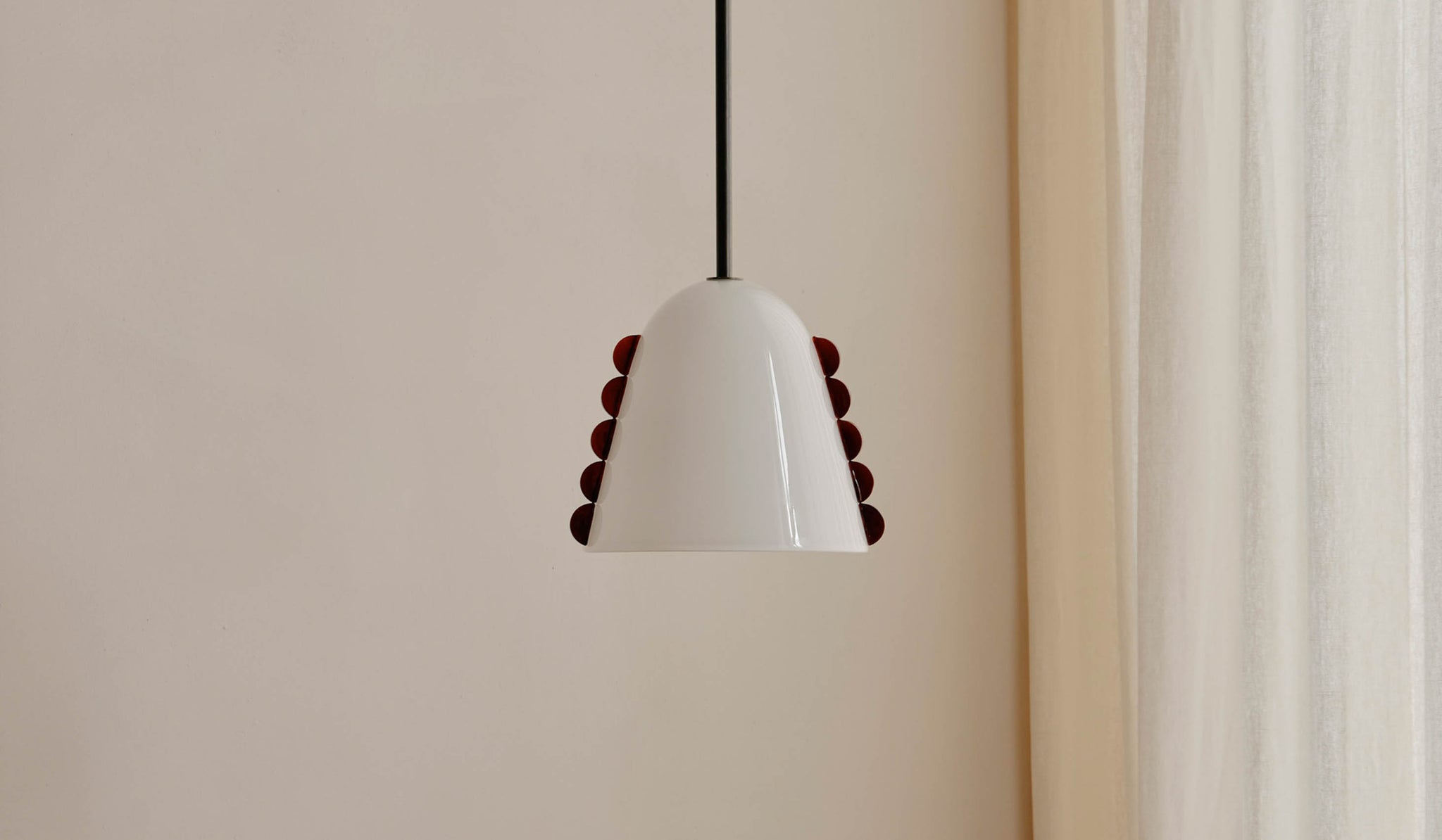 In Common With Medium Blown Glass Calla Pendant