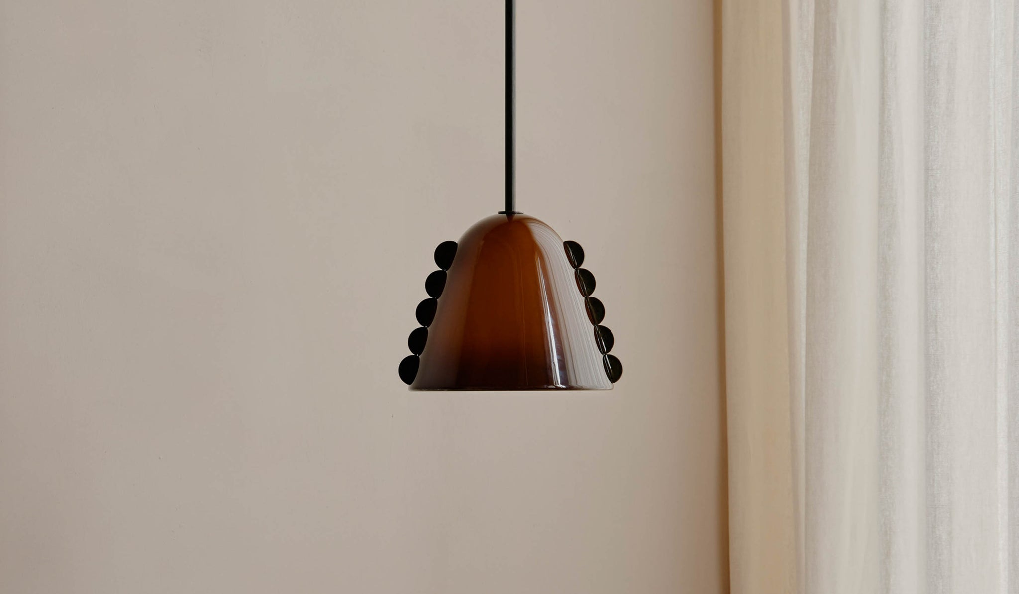In Common With Medium Blown Glass Calla Pendant