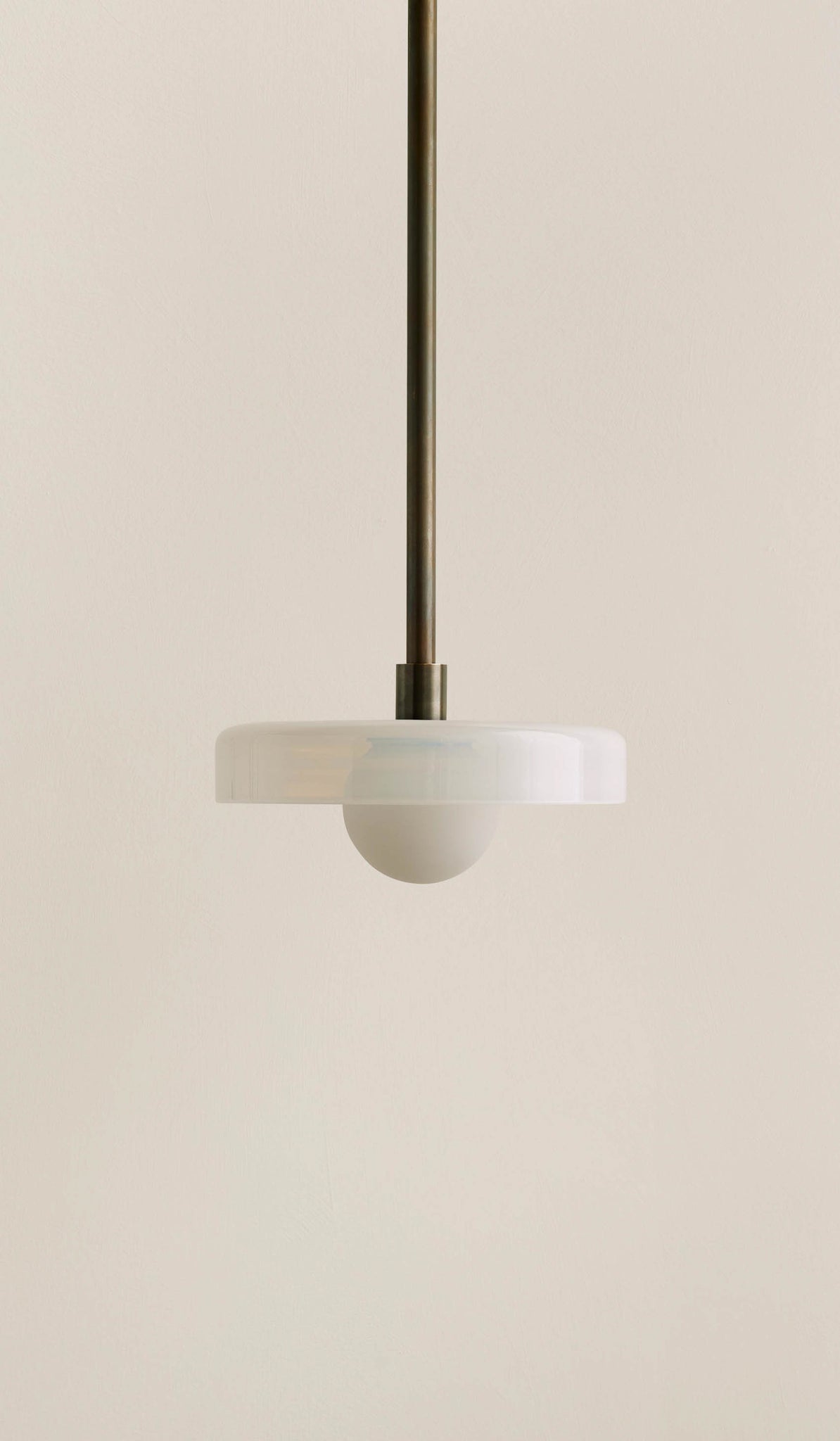 In Common With Opaline Glass Disc Pendant