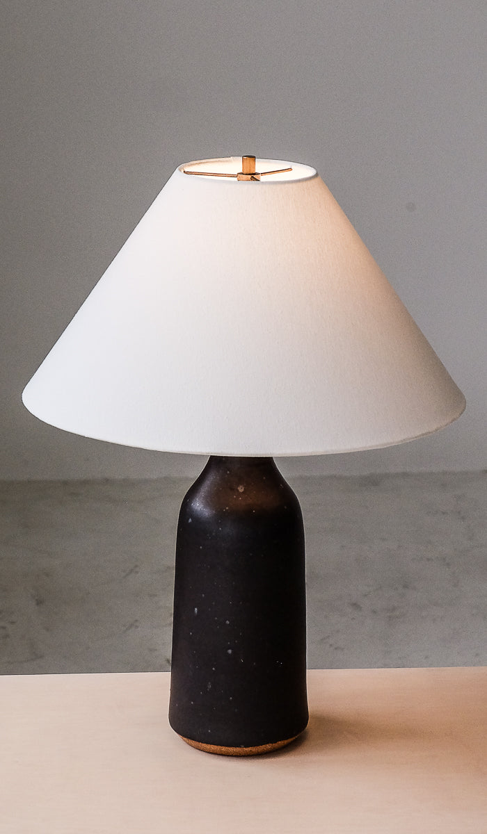 Victoria Morris Iron Black Bottle Table Lamp with Empire Shade