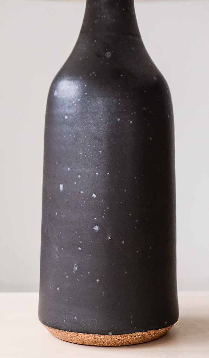 Victoria Morris Iron Black Bottle Table Lamp with Empire Shade