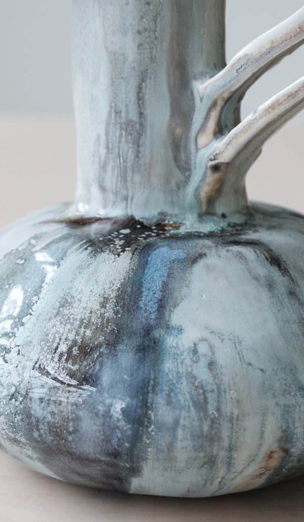 Mondays Soda Fired Bottle Vase with Handle - Spartan Shop