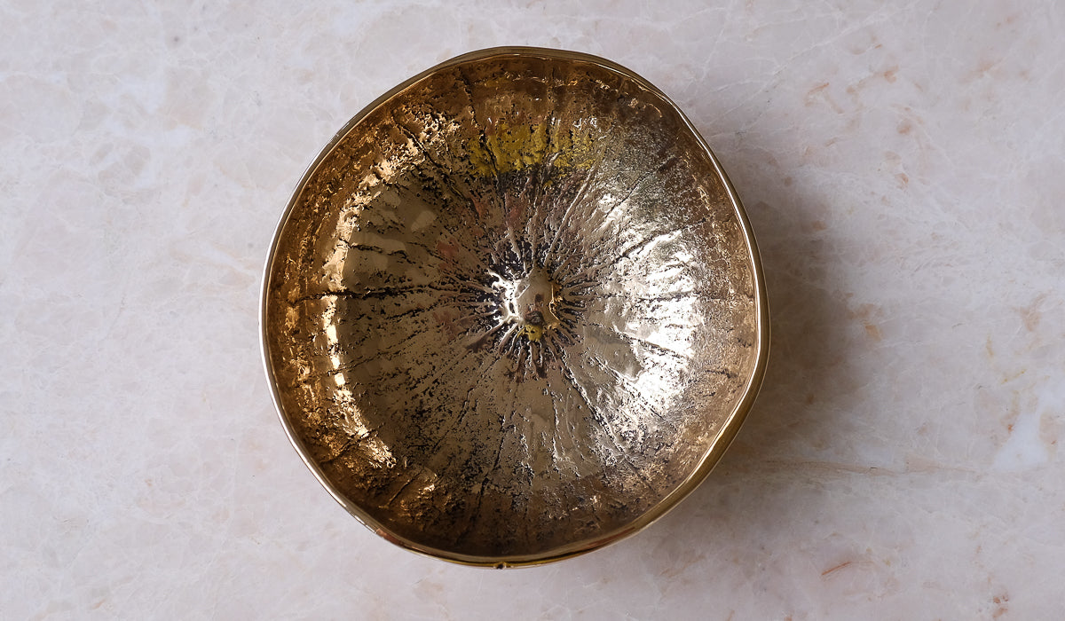 Nancy Pearce Large Cast Bronze Gourd Bowl