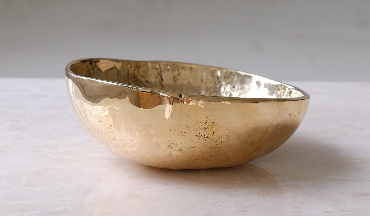Nancy Pearce Large Cast Bronze Gourd Bowl