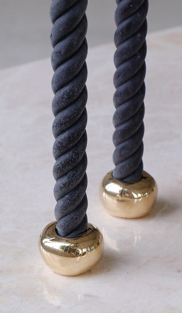 Nancy Pearce Set of 2 Round Cast Bronze Candle Holders