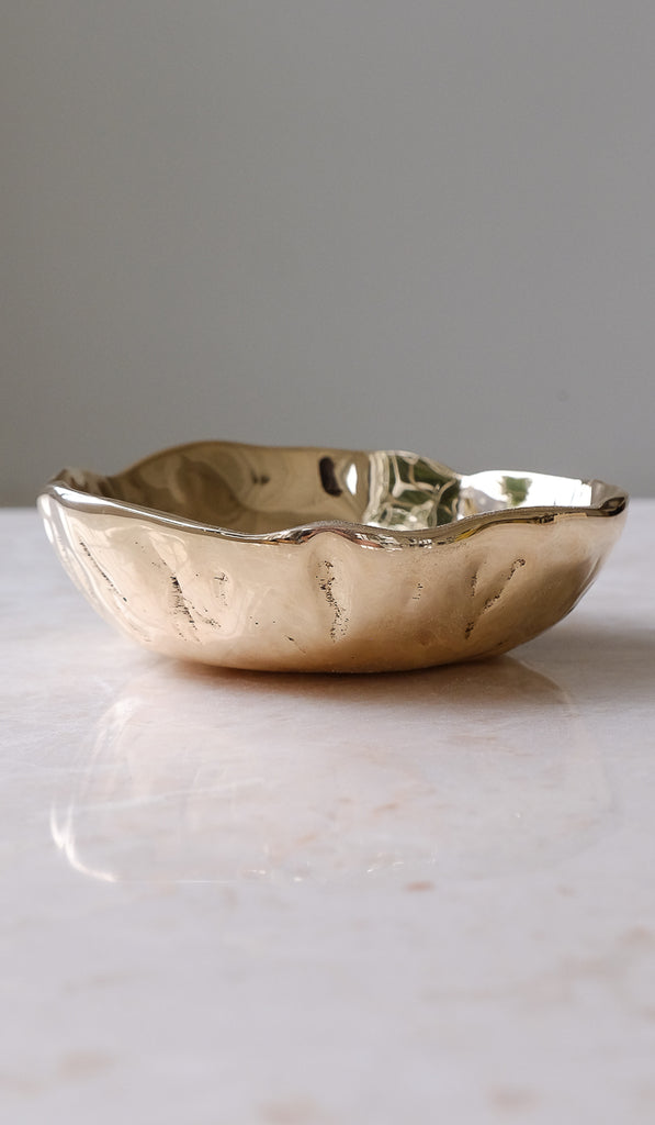 Nancy Pearce Small Furrowed Cast Bronze Bowl